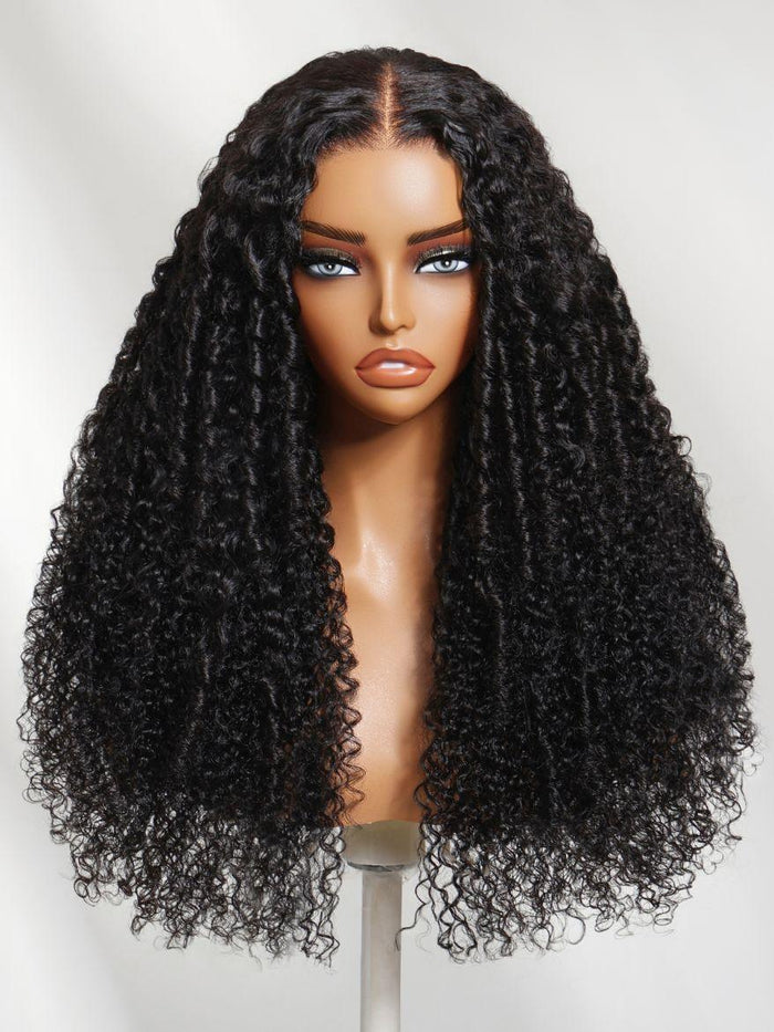 UNice Bye-Bye Knots™ 7x5 Lace Black Defined Coils 3C-4A Blend Curly Wig with Invisi Drawstring