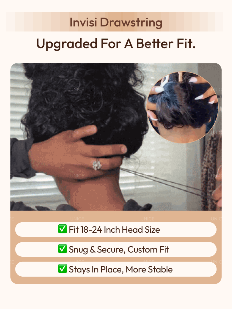 UNice 13x4 Pre-Everything™ Wig With Loose Wave Face-Framing Layers And Side-Swept Bangs With Invisible drawstring