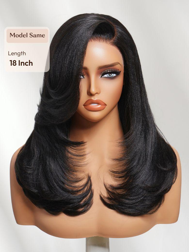 UNice Bye-Bye Knots 7x5 Lace Brown With Blonde Piano Highlights Blunt Bob Wig with Dark Roots