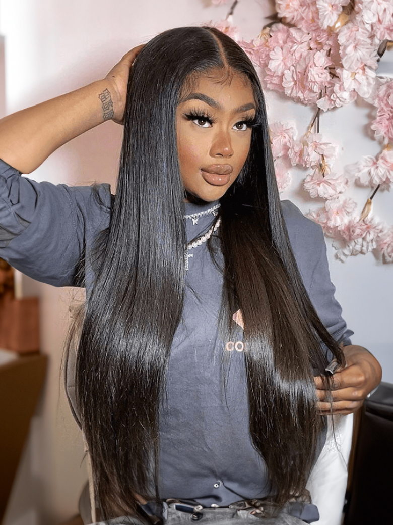 UNice InvisiBlend™ V Part Curly Texture Drawstring Human Hair Wig With Finger Coil Ends