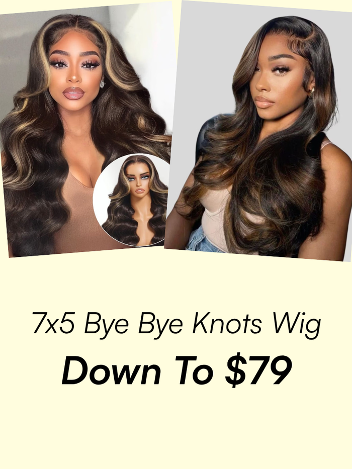 16"-18" From $79: Glueless 7x5 Bye Bye Knots Wig
