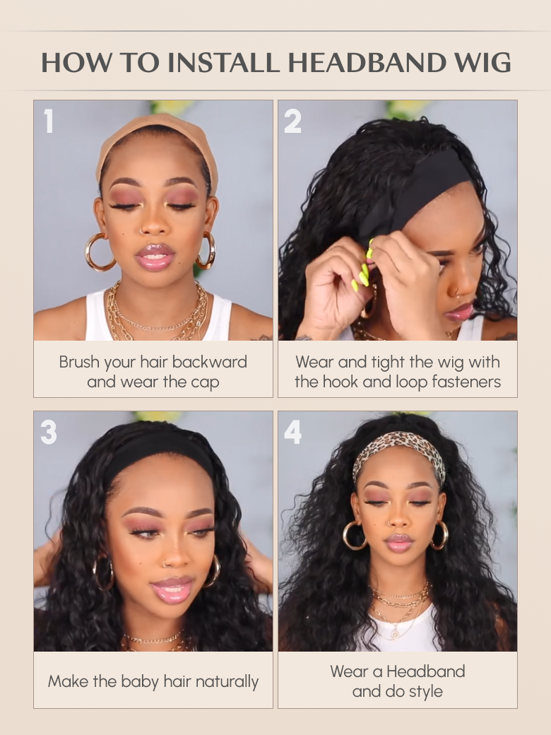 [BOGO FREE] 20 Inch Ombre 99j Wine Red Color Straight Human Hair Headband Wig With Black Root