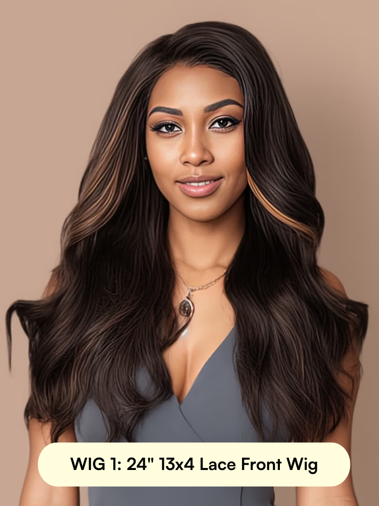 [ALL 24''] UNice 13x4 Loose Wave & Body Wave Wig, 13x6 Natural Straight Wig, Highlight Curly Wave Pre-Everything Wig