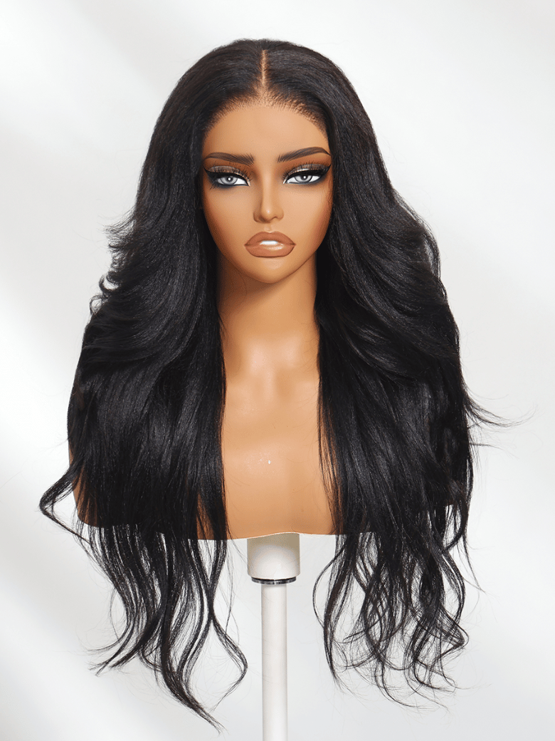 UNice Bye-Bye Knots 7x5 Lace Black Yaki Soft Layered Wig