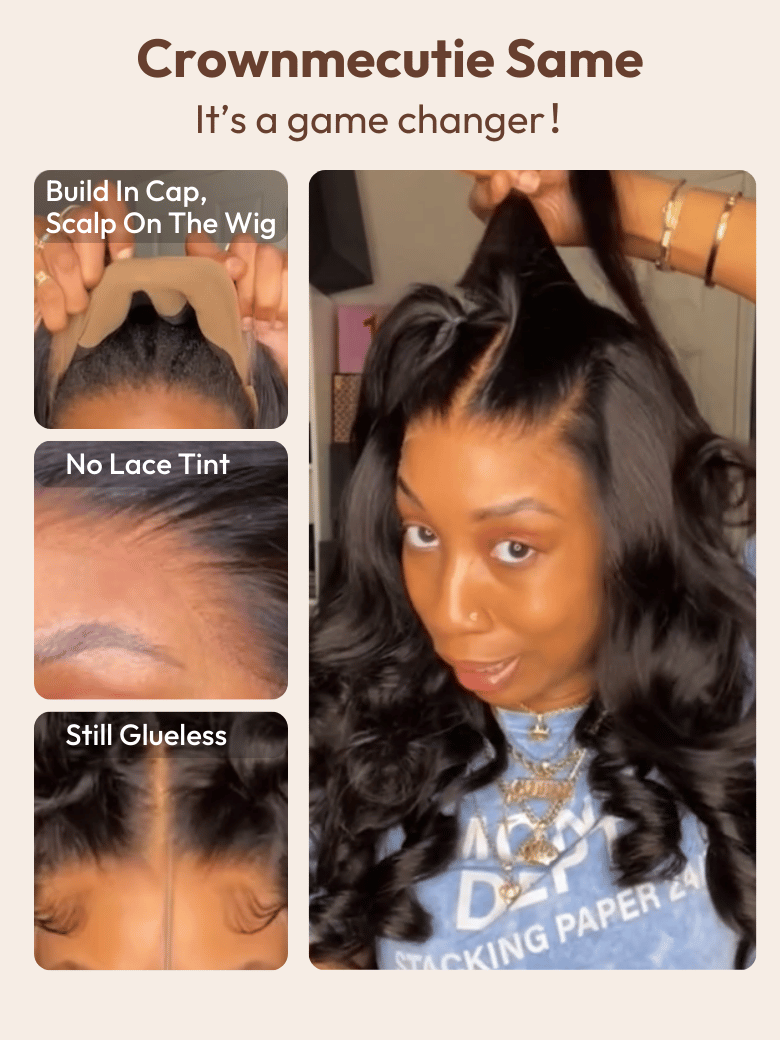UNice HD Real Scalp™ Wig 13x4 Invisible Lace Frontal Body Wave Black Wig