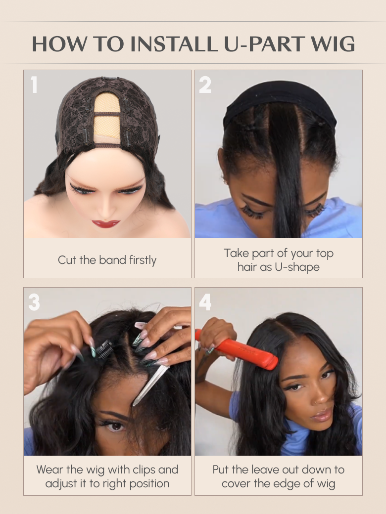 Unice Brown Hair With Highlights Body Wave Wig With Face Framing Layers Beginner Friendly V Part 150% Density