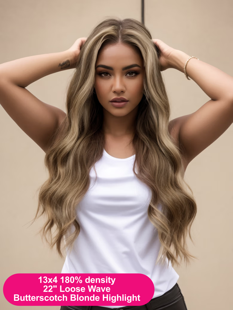 22"-30" 13x4/ 7X5 Glueless Lace Water Wave/Curly/Blonde Highlights Loose Wave/Blonde Straight Wigs