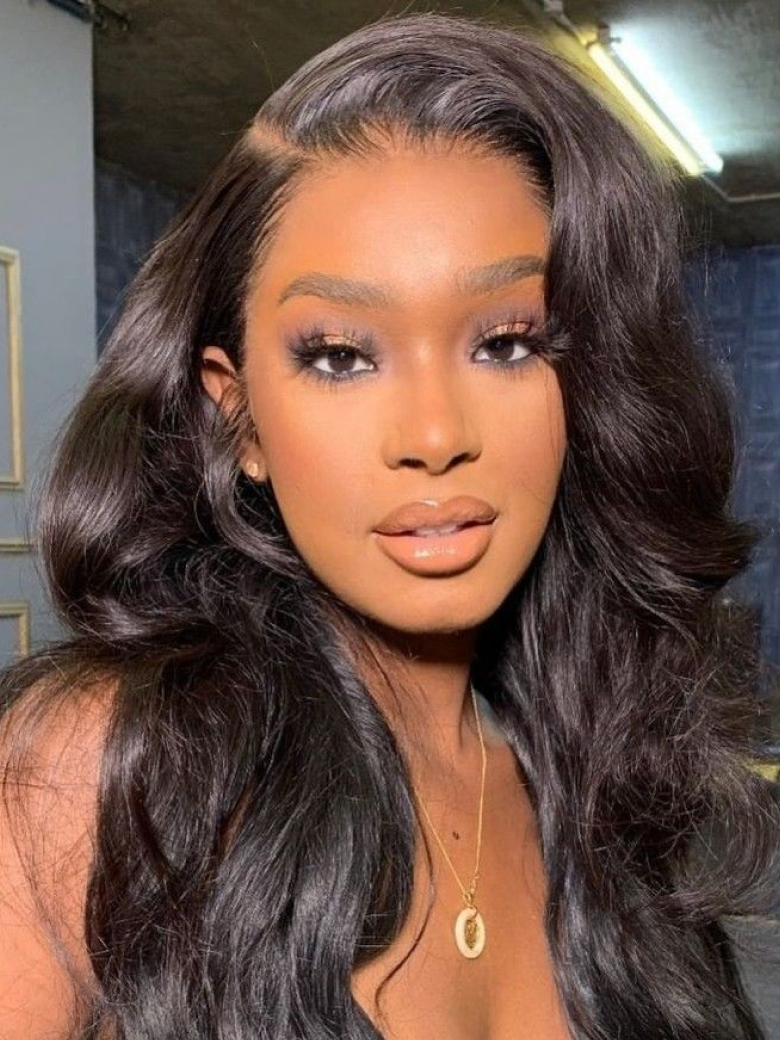 13x4 Lace Frontal Wig Body Wave 100% Human Virgin Hair Pre Plucked Natural Hair Line