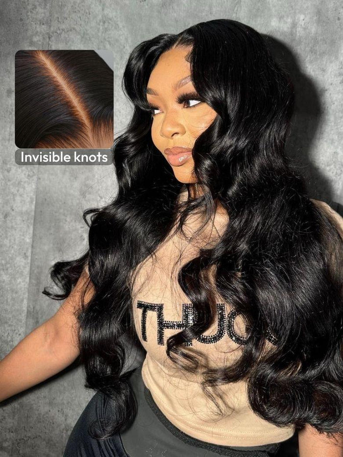 7x5 HD Pre-cut Lace Bye-Bye Knots™ Wig Glueless Lace & Invisible Knots Body Wave Wig