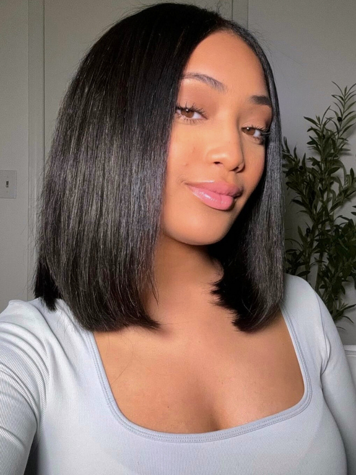 [Invisi Drawstring] Put On And Go Easy Daily Style Glueless Lace Bleached Knots Bob Wig 150% Density