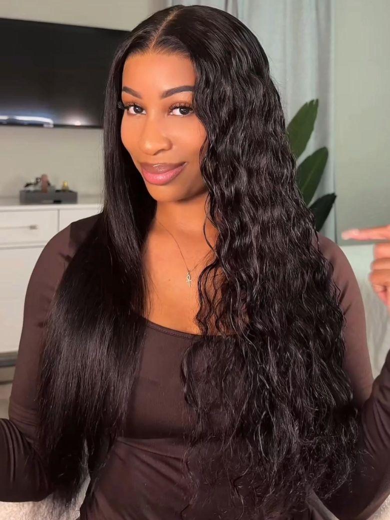 [ Ameera Same ] UNice 13x4 Bye Bye Slip™  Vacation-Ready 2-in-1 Straight to Water Wave  Glueless 100% Human Hair Wig
