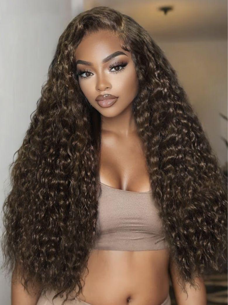 UNice 13x4 Pre-Everything™ Lace Frontal Black Side Part Layered Straight Drawstring Wig With Side-Swept Bangs