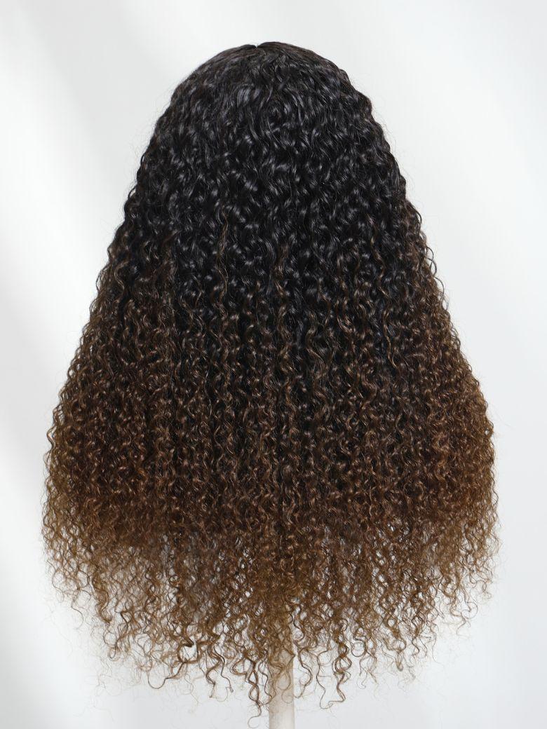 UNice EasiContour™ V Part Minimal Glueless Curly Glueless Wig With Invisi Drawstring 100% Human Hair 150% Density