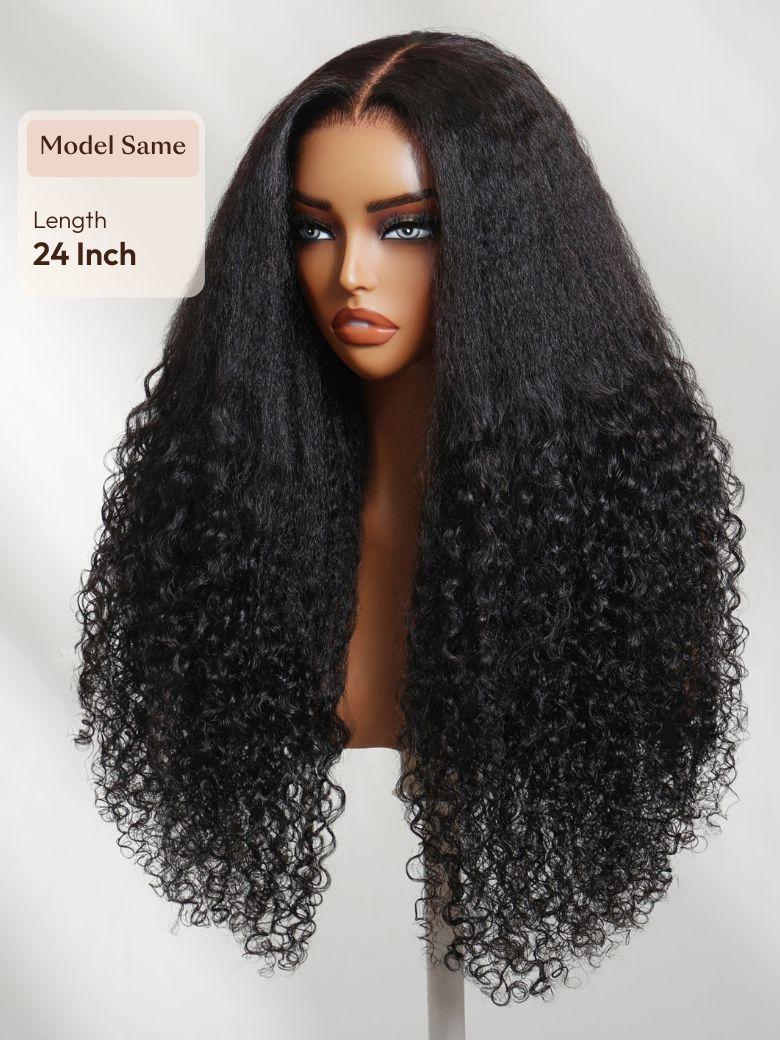 UNice Bye-Bye Knots™ 7x5 Lace Body Curls Wig with Feathered Layers & Invisi Drawstring 180% Density