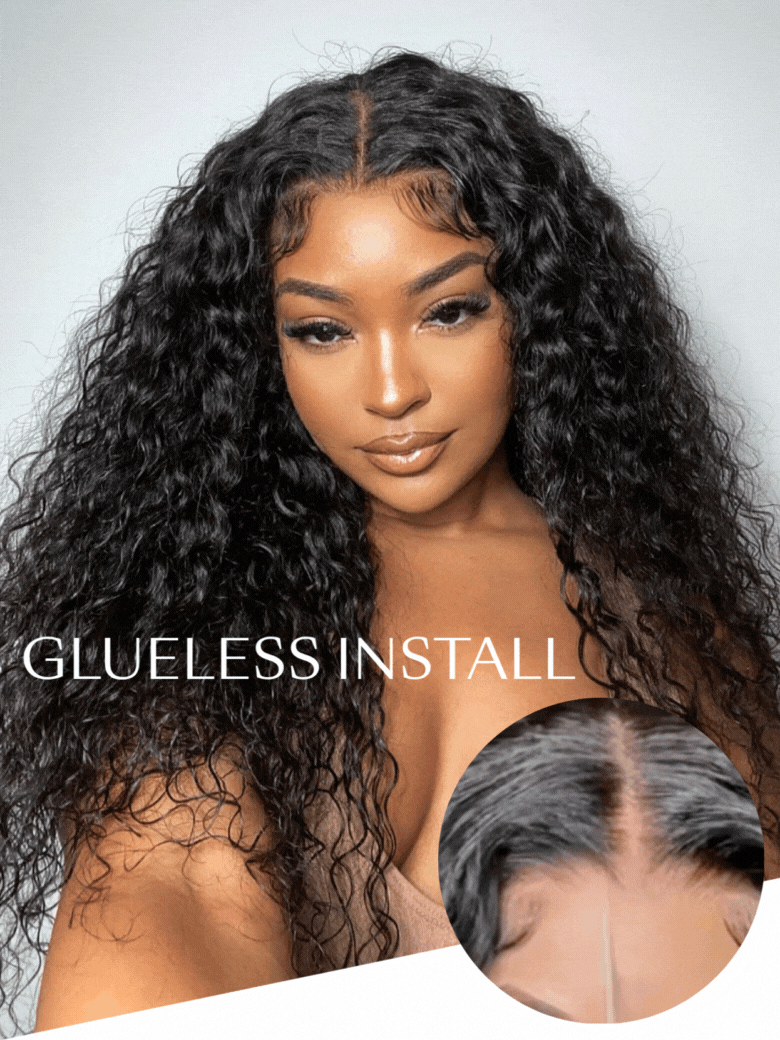 UNice 7x5 Bye-Bye Knots™ Wig Quick Glueless & HD Lace Wet & Wavy Water Wave Invisible Knots With Invisi Drawstring With Baby Hair