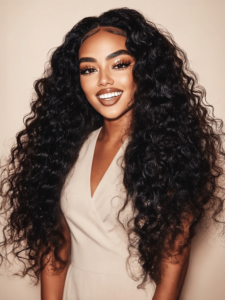 [$100-$50] Bye-bye Knots 7x5 Lace Baby Hair 30s Quick Install Glueless Water Wave Invisible Knots Wig 180% Density
