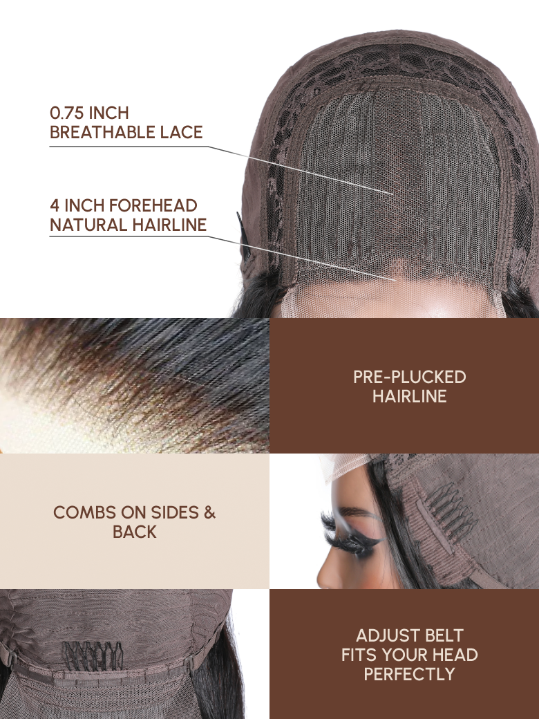 [22"=$109]Hot Lace Part Wig Breathable Kinky Curly Wigs Natural Hairline