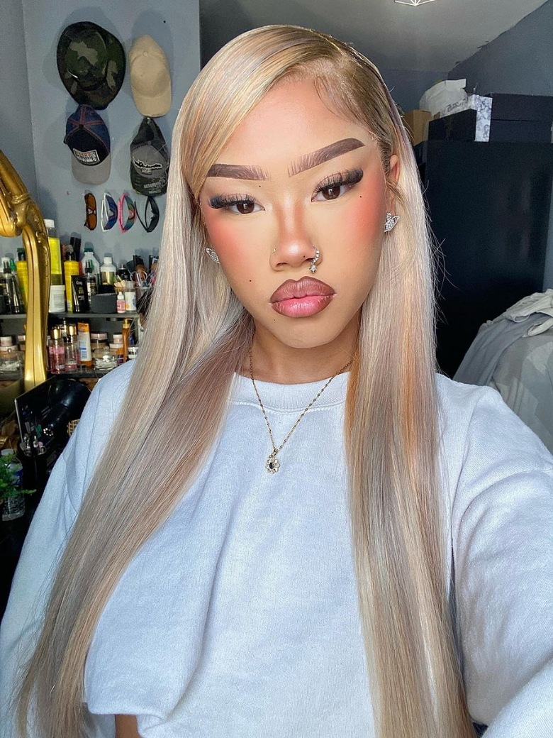 Crownmecutie Approved UNice Put On And Go 6x4.5 And 13x4 613 Blonde Lace Front Straight Wig With Bleached Knots