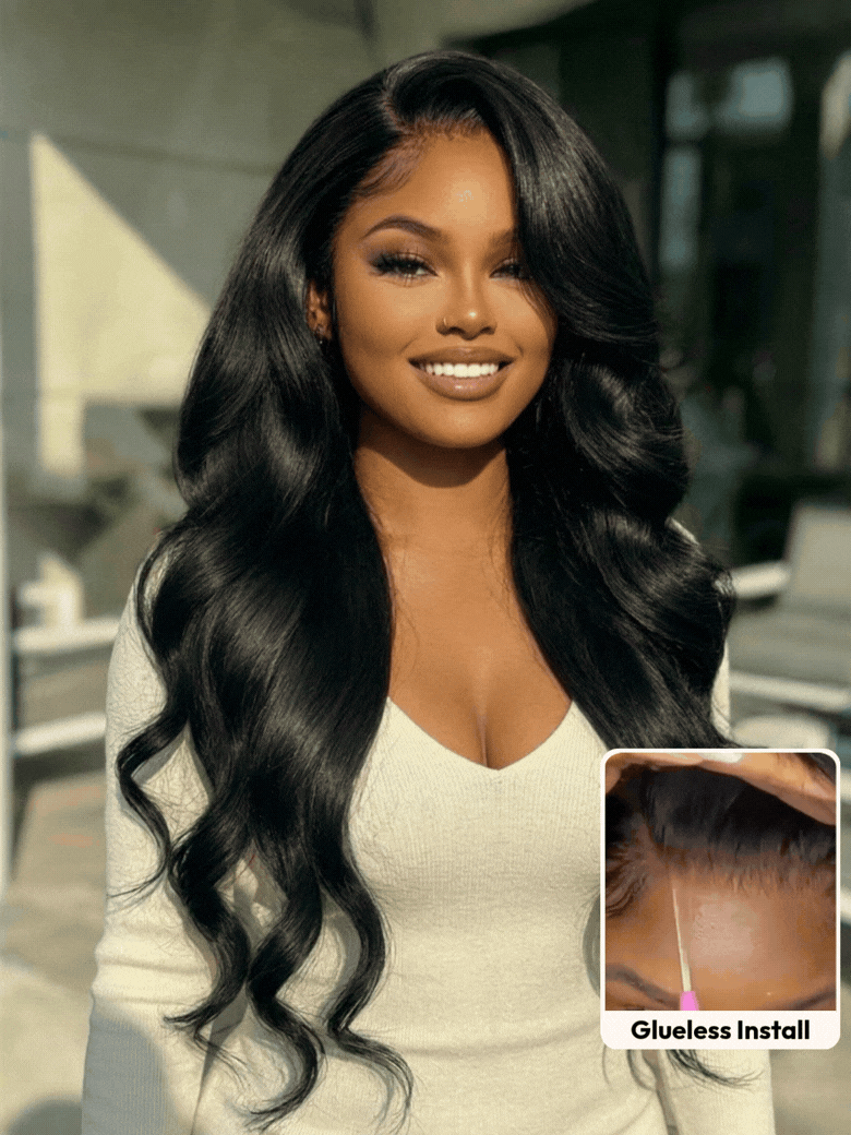 UNice 13x4 Pre-Everything™ Wig With Loose Wave Face-Framing Layers And Side-Swept Bangs With Invisible drawstring