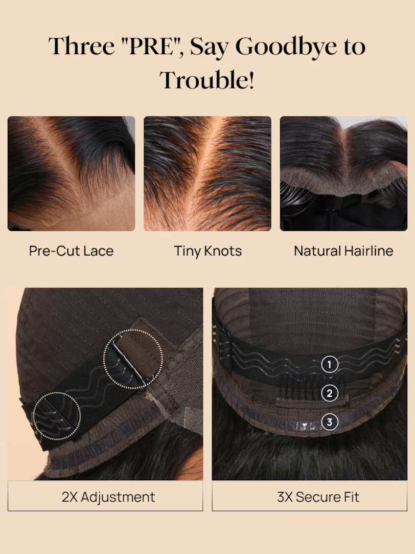 [Limited Time Offer] UNice Bye-Bye Knots 7x5 Lace Reddish Brown Yaki Bob Wig