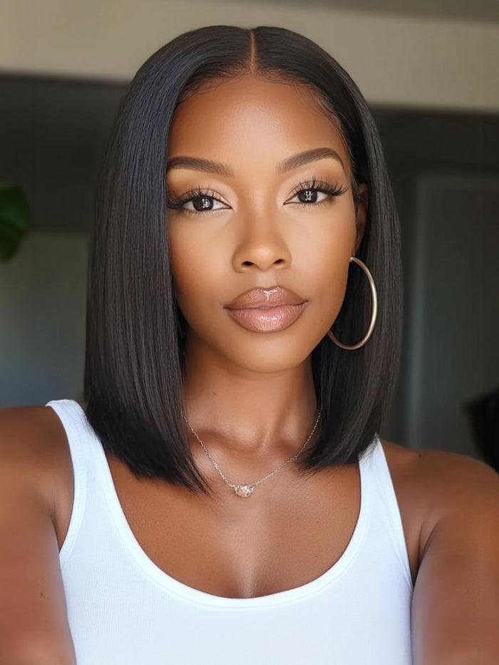 Bye-Bye Knots Wig 7x5 Glueless Lace Bleached Knots Bob Wig 150% Density