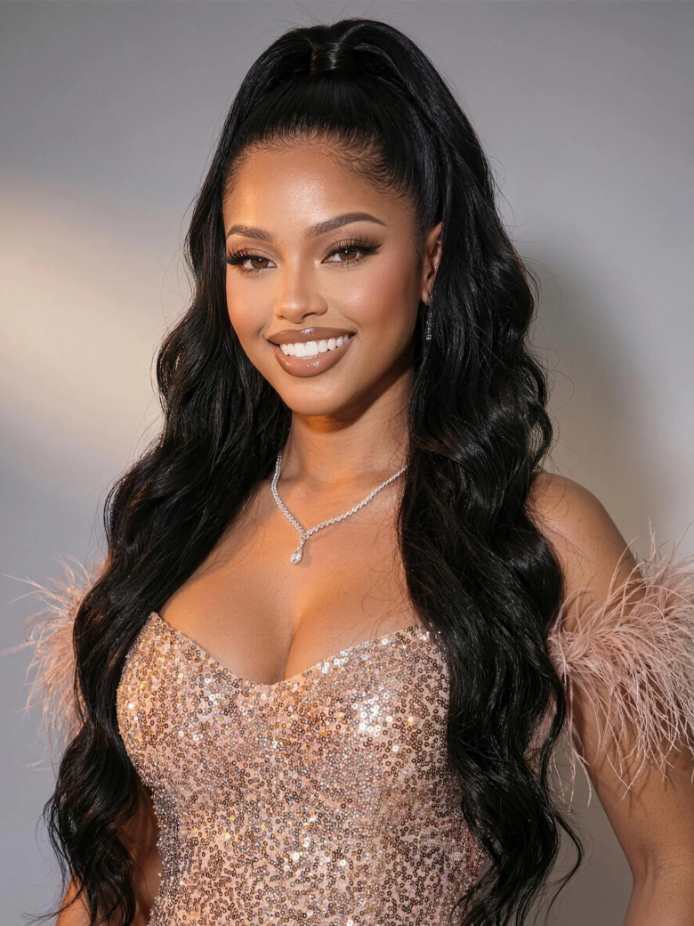 UNice 13x4 Bye-Bye Slip™ Transparent Lace Front Pull And Go 3D Body Wave Wig Real Ear To Ear With Invisi Drawstring Wig