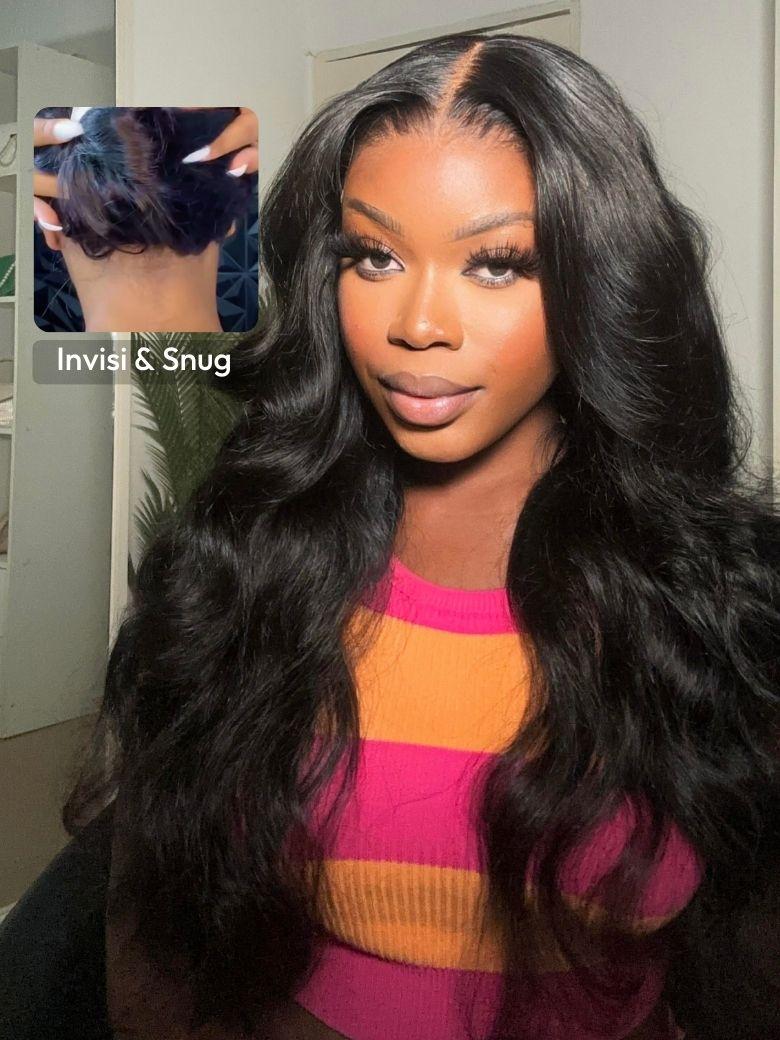 13x4 Pre-Everything™ Transparent Lace Front 3D Body Wave Wig Real Ear To Ear With Invisi Drawstring Wig Lace Fit Better